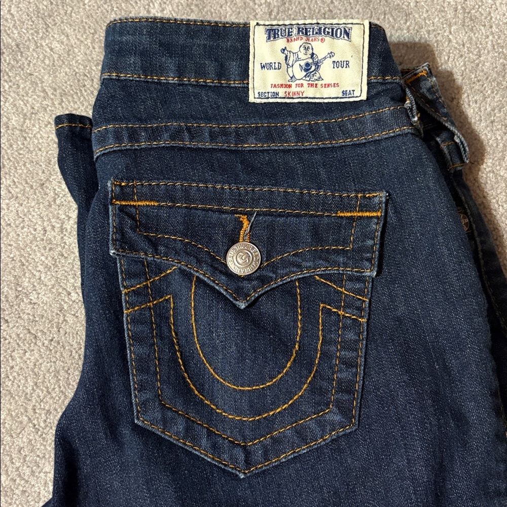 True Religion skinny blue jeans size 29